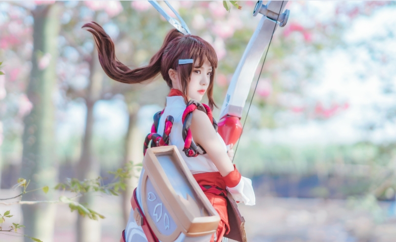 %title插图%num桜桃喵《王者荣耀 伽罗COS》：从可爱少女到战场女神的完美转身