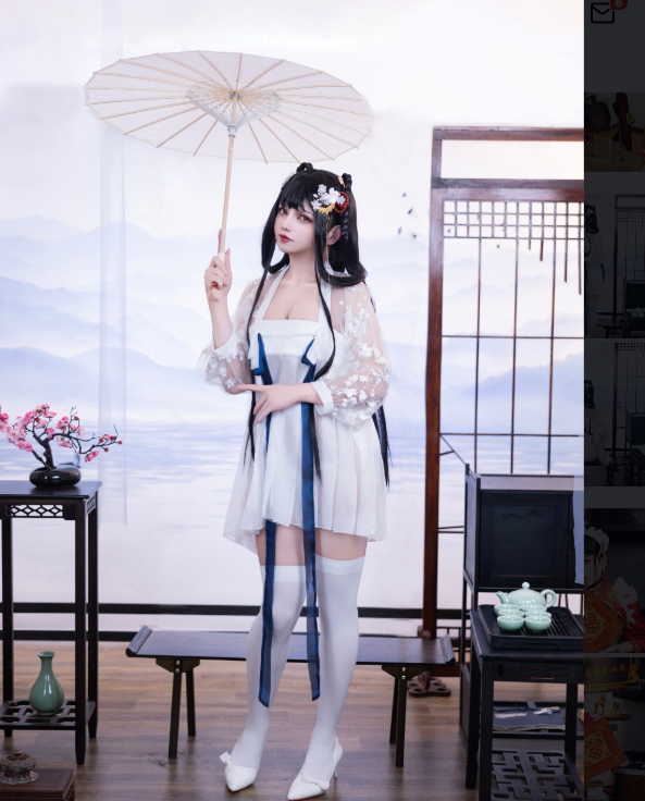 %title插图%num隼隼子高清作品合集下载：制服眼镜娘、古风美人与节日女仆的三重魅力冲击